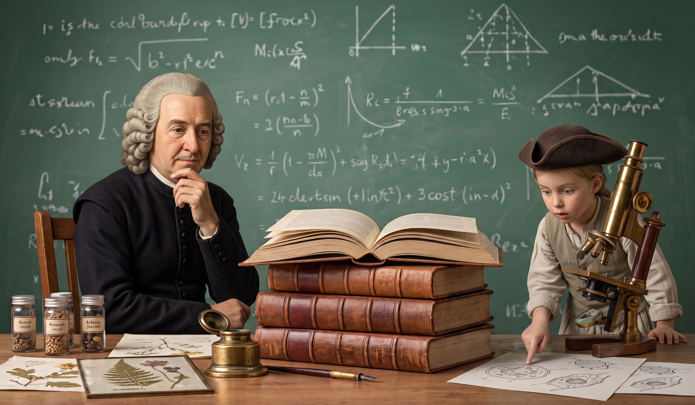 Science books and mathematical formulas